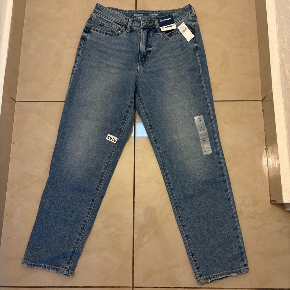 Old Navy Blue Straight Leg Jeans Classic Style
